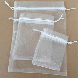 专用诱饵袋蚯蚓袋饵料袋子纯色透气纱袋化妆品纱网袋束口抽绳礼品