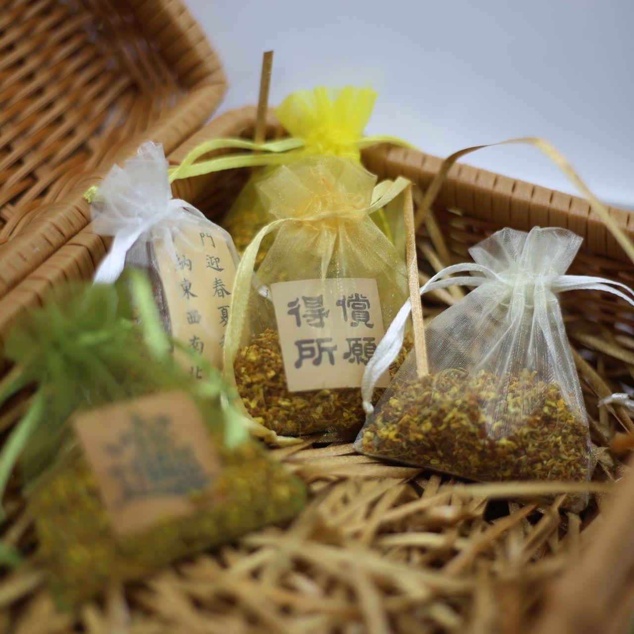 香包香薰空袋香薰DIY袋子桂花干花收纳袋肥皂透气网纱袋小留香珠