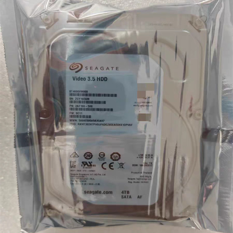 原装希捷 ST4000VM000 4TB 录像机台式机硬盘3.5
