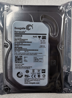 希捷 2T ST2000DM001台式机 垂直2TB SATA 7200转 监控硬盘