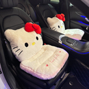 汽车坐垫冬季 毛绒卡通可爱kt猫座垫套粉色女生通用座套车载坐垫