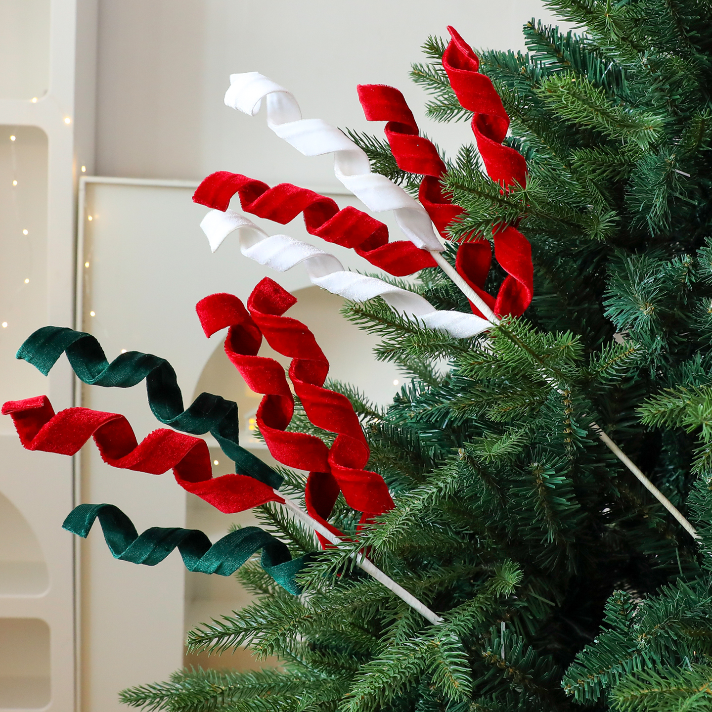 圣诞节装饰品绒布材质礼包插枝