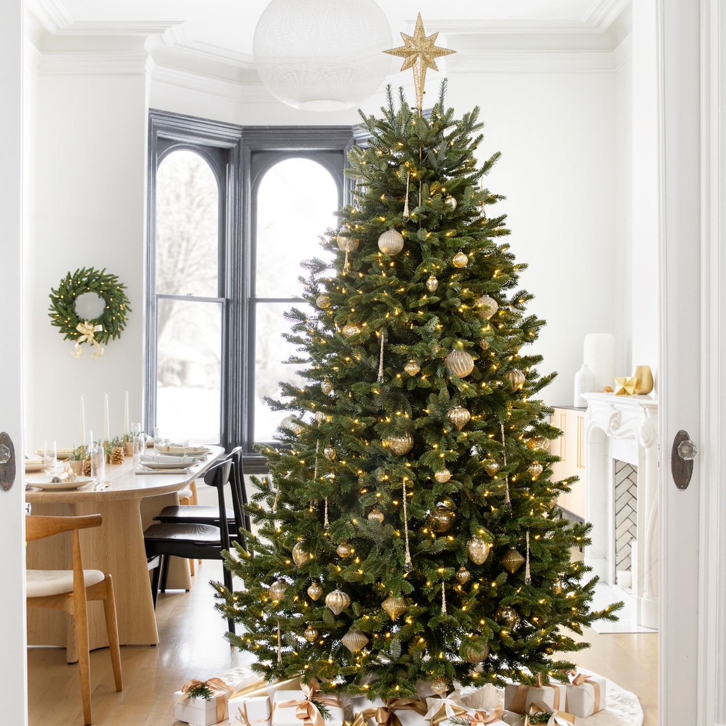 圣诞节2025圣诞树裸树落地装饰