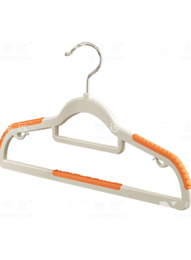 臻远 ZY-LYJ-23 家用挂衣晾衣架架子不起包挂架衣撑 橙色10个装