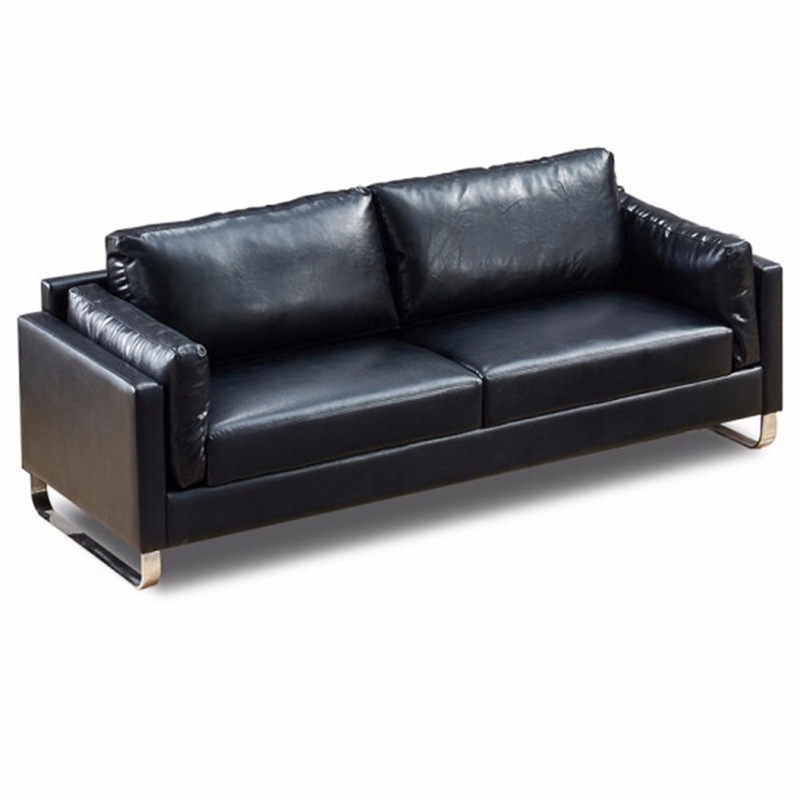 臻远三人位办公沙发黑色