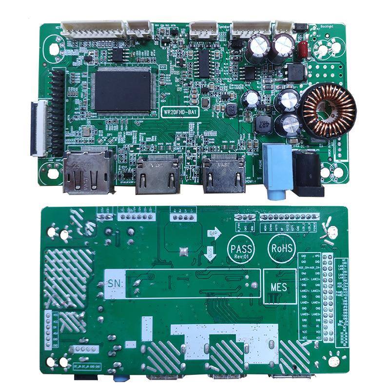 双HDMI+DP转EDP驱动板转接板自带升压1920*1080分辨率可配屏线