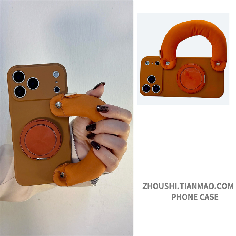2025新款棕色手提腕带适用一加13/12/11/10手机壳pro高级感1+9/8/7女oneplus支架Ace/2/3/5手绳2V/3V保护套潮