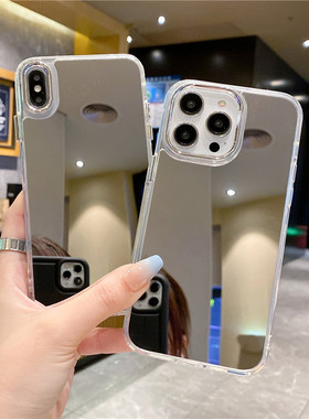 高级镜面适用荣耀90/80/70/60/50se手机壳x10新款v40全包x30/x9防摔畅玩20Pro创意x50i女畅玩30化妆镜直屏版