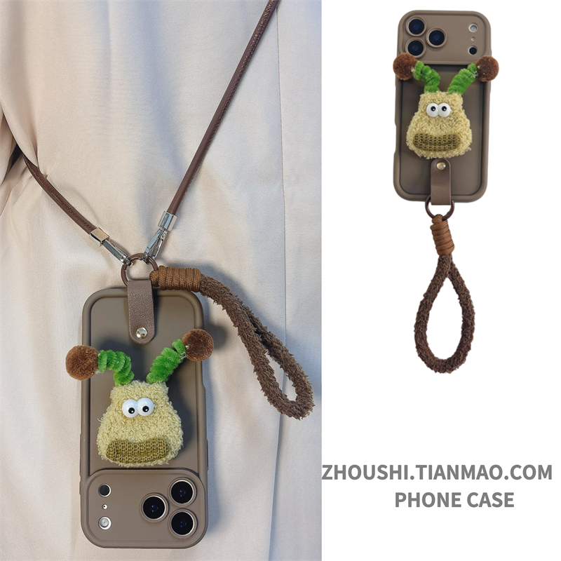 卡通绿色扭扭怪兽支架适用荣耀400pro手机壳300/200/100防摔90gt高级感magic8/7女新款80挂绳70/x60保护套软