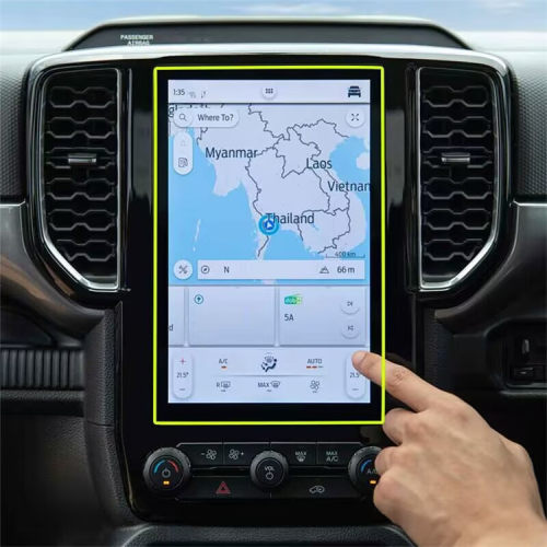 2023年福特RANGER raptor皮卡撼路者改装中控导航钢化膜防刮贴膜