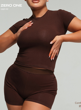 COZY FIT舒适亲肤可机洗|柔软天丝羊毛|针织短袖打底|修身正肩T恤