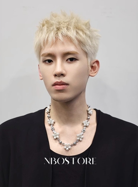 Without Me/ NboStore原创小众高级感珍珠白花锆石拼接项链情侣