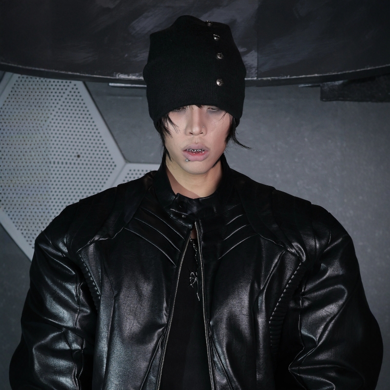 先锋暗黑针织毛线男女同款冷帽