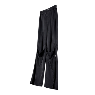 WithoutMe/「OCEANBACCA」立体前膝盖外褶位脚口拉链廓形堆积西裤