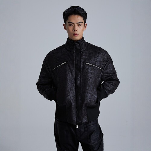 秋冬棉服外套重型防寒PU皮衣棉服