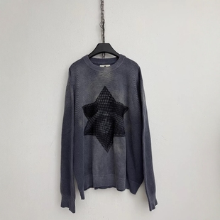 Without Me/SMILEANDSAD 手工aleistercrowley褪色水洗针织衫毛衣