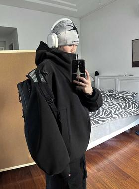 WithoutMe/FEAR4FREE 迷雾空气宽松廓形设计连帽卫衣空气层厚外套