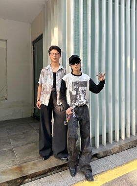 Without Me/ISANPARO Mud jeans 黑色泥染微喇牛仔裤