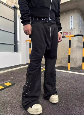 Without Me/Disark 24FW新品 暗黑先锋五芒星阔腿卫裤