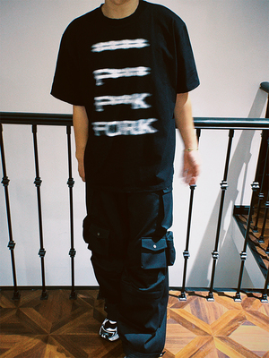 幻影纯棉小领口休闲短袖