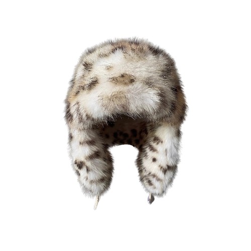 Without Me/VAJAVU 山猫豹纹长毛绒雷锋帽男女保暖秋冬