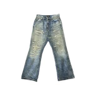 Without Me/ LunarMan227 复古水洗破坏dirty fit脏洗微喇牛仔裤