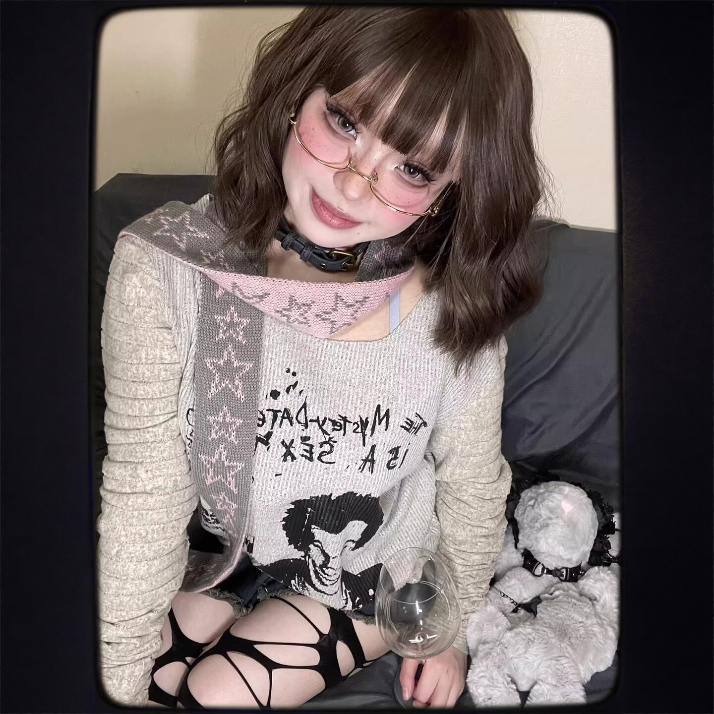 「Without Me」SexySmell纪念席德·维瑟斯朋克罗纹磨毛薄款长袖