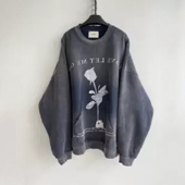 Without 加绒卫衣 remake360g水洗做旧破坏廓形宽松长袖 1of