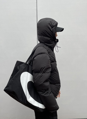 WithoutMe/VULCAN印花单肩尼龙托特包百搭大容量氛围感通勤手提袋