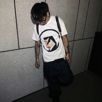 AphexTwin正肩白色男女同款短袖