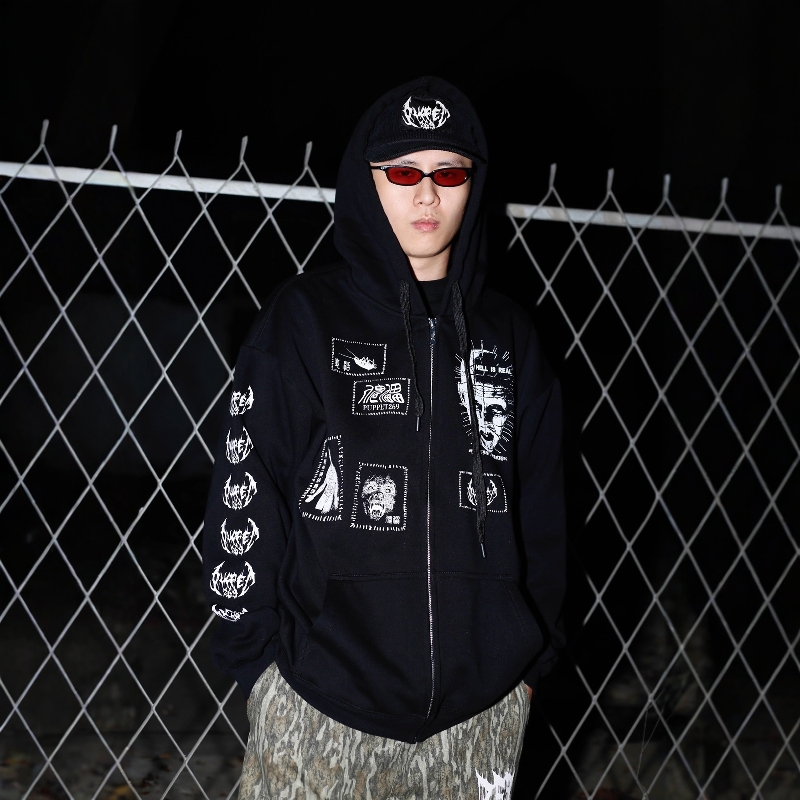 连帽拉链卫衣帽衫重磅400克