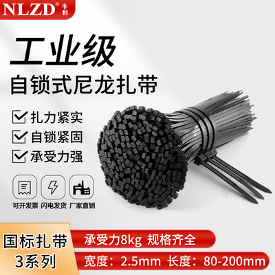 NLZD尼龙扎带自锁式卡扣黑色扎带
