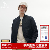 冬季 男士 短款 Hazzys哈吉斯男装 长袖 棒球领棉服通勤潮流外套男上衣