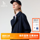 Hazzys哈吉斯风衣女2025早春新品 休闲宽松小个子外套 双排扣时尚