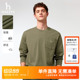 T恤衫 简约舒适纯棉打底长袖 休闲上衣男 新款 Hazzys哈吉斯2025春季