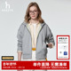 Hazzys哈吉斯连帽拉链卫衣女士春季 休闲外套女时尚 通勤潮运动上衣