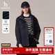 时尚 Hazzys哈吉斯宽松工装 夹克女秋季 通勤休闲多口袋抽绳外套潮流