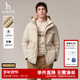 三防 Hazzys哈吉斯男士 羽绒服秋冬季 休闲工装 连帽鸭绒保暖外套