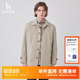 风衣单排扣男经典 男士 英伦外套潮流 时尚 Hazzys哈吉斯奥莱春秋新款