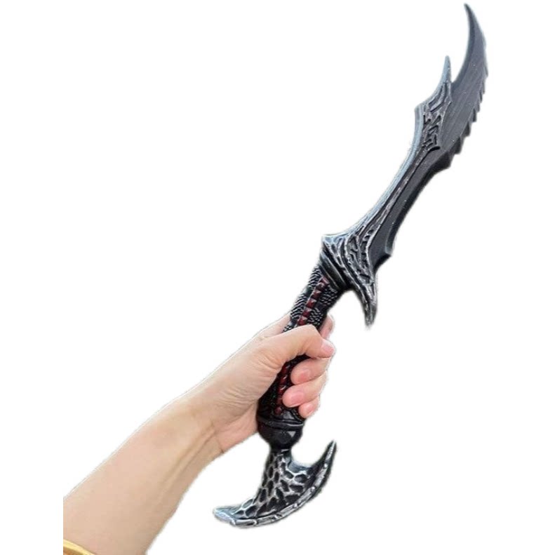 上古卷轴5天际COS近战锤破天刀恶魔镰刀武器模型玩具长剑塑料刀剑