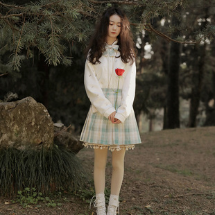 清仓汉服泽米拉汉服立领袄混搭百褶裙JK裙套装女春秋东款短裙百搭