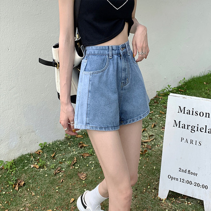 Denim skirt, shorts, trousers, high waist, loose fit, A-line, plus size