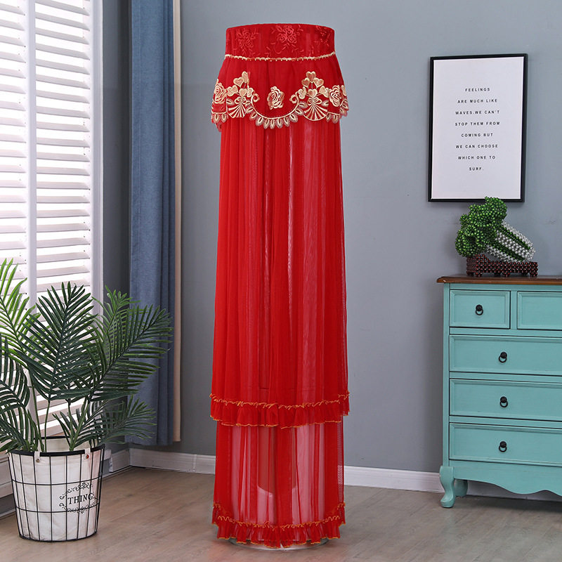 新款2024圆柱柜机空调挡风帘防直吹圆柱形立式儿童防尘罩圆柜机罩