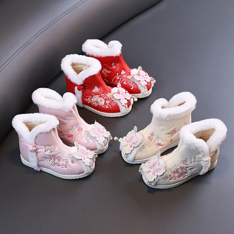 女童棉鞋儿童绣花鞋中国风汉服鞋2024冬季棉靴子加绒古风鞋拜年鞋,童鞋/婴儿鞋/亲子鞋,儿童汉服鞋,淘宝优惠券,粉丝福利购,淘宝优惠卷