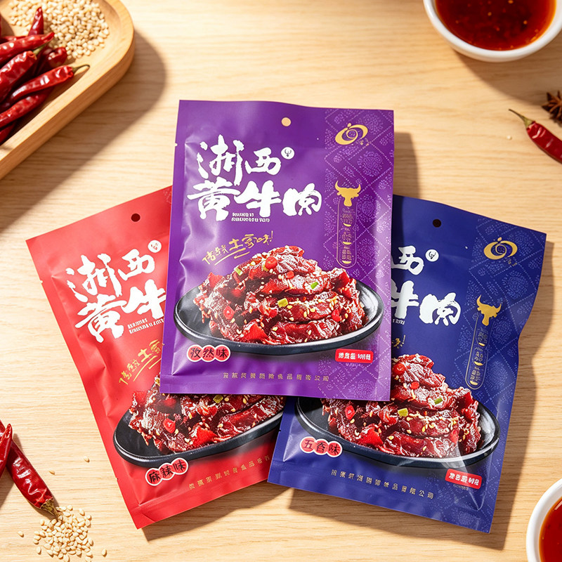 八竿子湘西黄牛肉湖南张家界土特产即食麻辣牛肉土家特色小吃零食