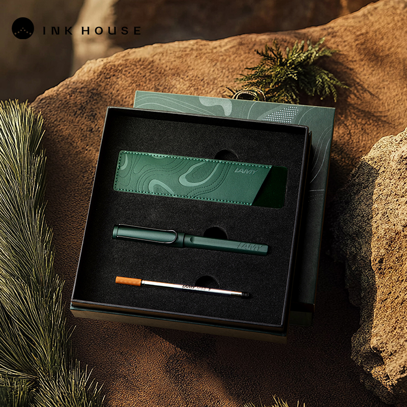 LAMY凌美暗夜绿宝珠笔礼盒 野奢设计 商务签字 学生练字 节日礼品推荐 学生练字 官方正品