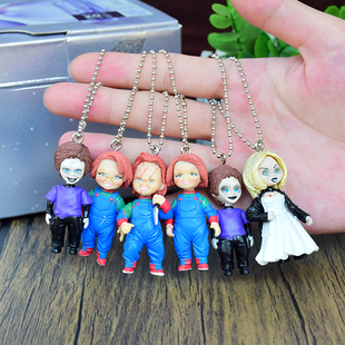 6款鬼娃回魂周边手办恰吉公仔CHUCKY扭蛋鬼娃娃钥匙扣个性小挂件