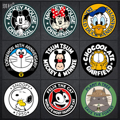 复古米奇米妮唐老鸭卡通装饰车贴