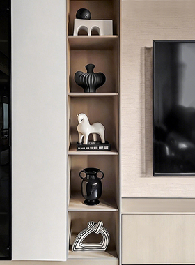 LIVETAI意式轻奢风书柜酒柜摆件