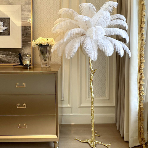 羽毛落地灯轻奢网红装饰氛围灯